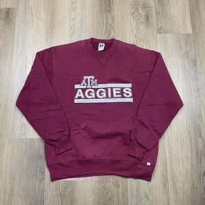 Vintage Texas A&M Aggies Sweater Mens Large Maroon NCAA College Football 90s